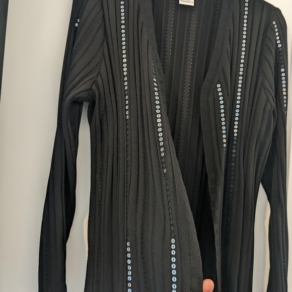 Exclusively Misook Open Sequined Cardigan - Picture 3 of 4